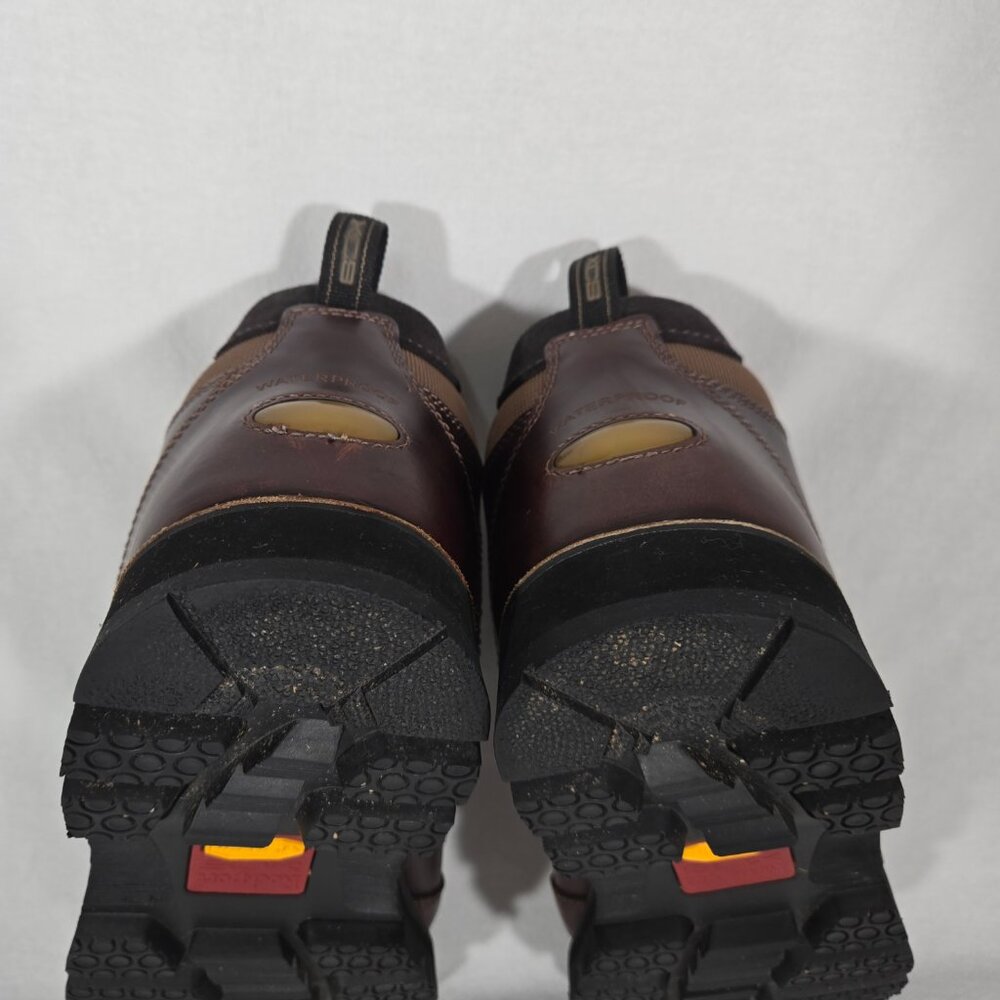 ROCKPORT XCS Burgundy & Brown Leather HIDRO-SHIELD Waterproof Boots Men Size 10 - Picture 9 of 17